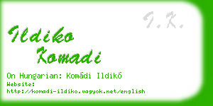 ildiko komadi business card